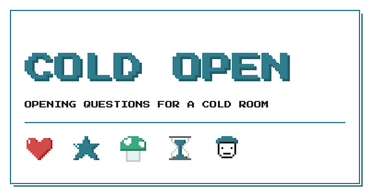 Cold Open - icebreaker questions on your phone that don't repeat on you